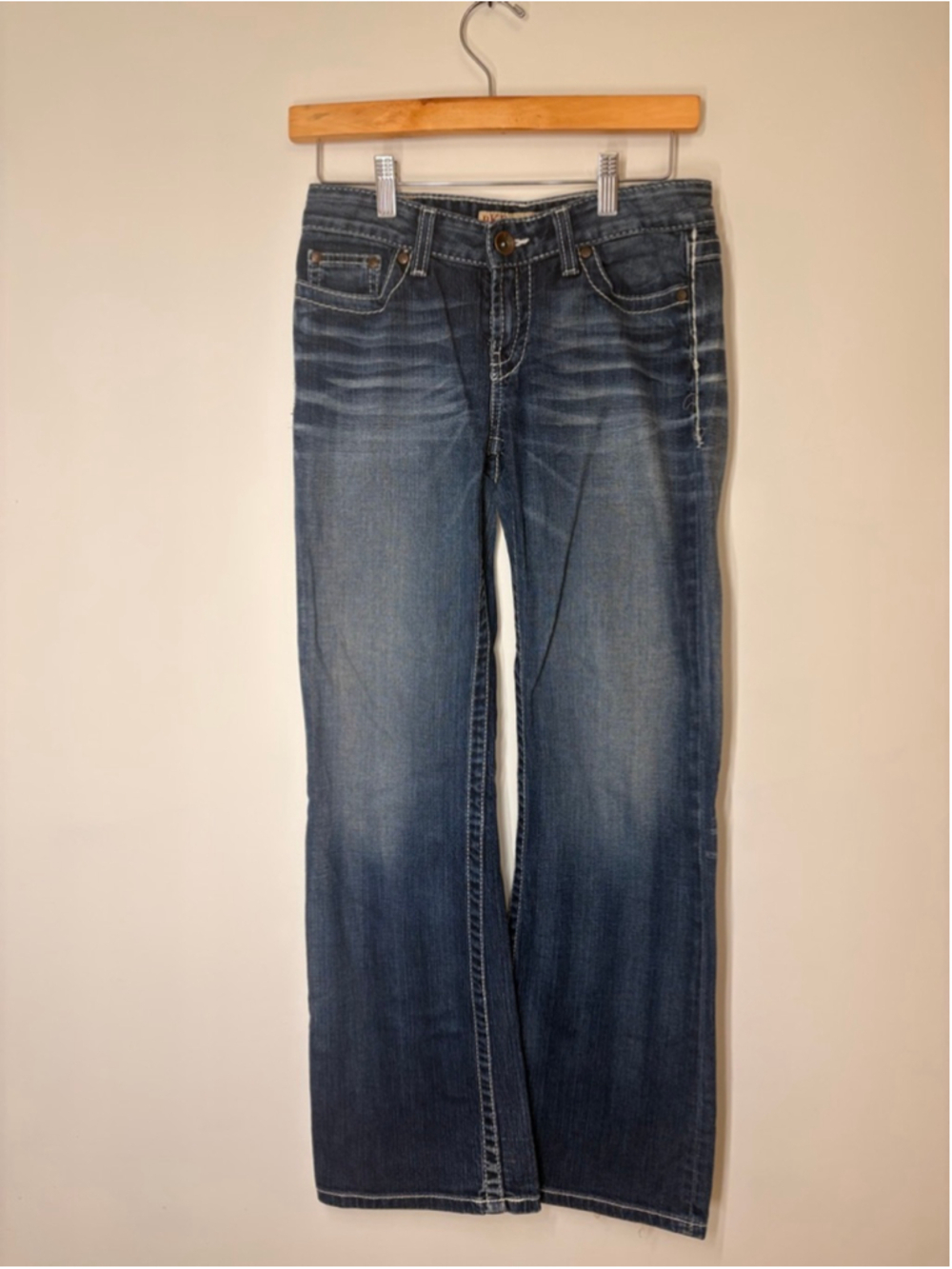 BKE Kate Jeans Womens 27 Bootcut Medium Wash Studded Stretch Denim Embellished